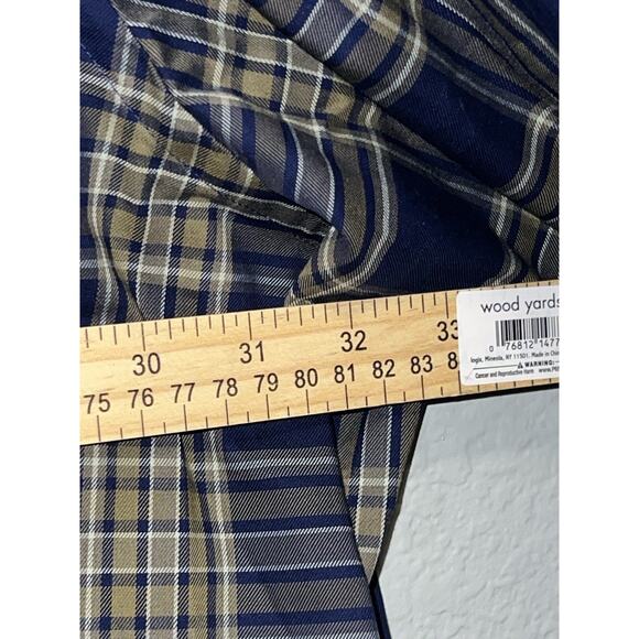 Oak Hill Men’s 5XL Plaid Sport Long Sleeve Button Down Shirt Green - Picture 7 of 10